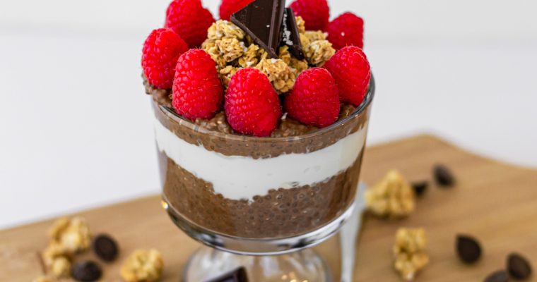 Raspberry Chocolate Chia Seed Pudding