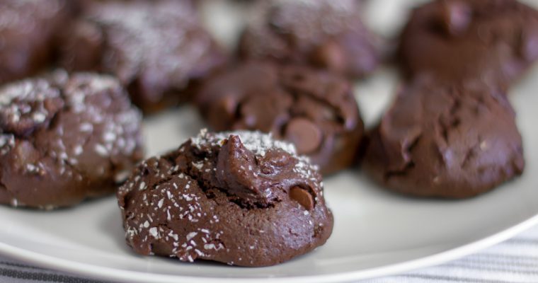 Soft Double Chocolate Tahini Cookies