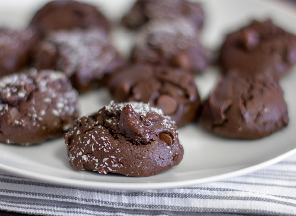 Soft Double Chocolate Tahini Cookies