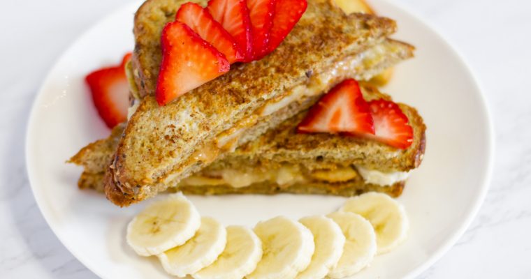 PB Banana French Toast with Cinnamon Apples