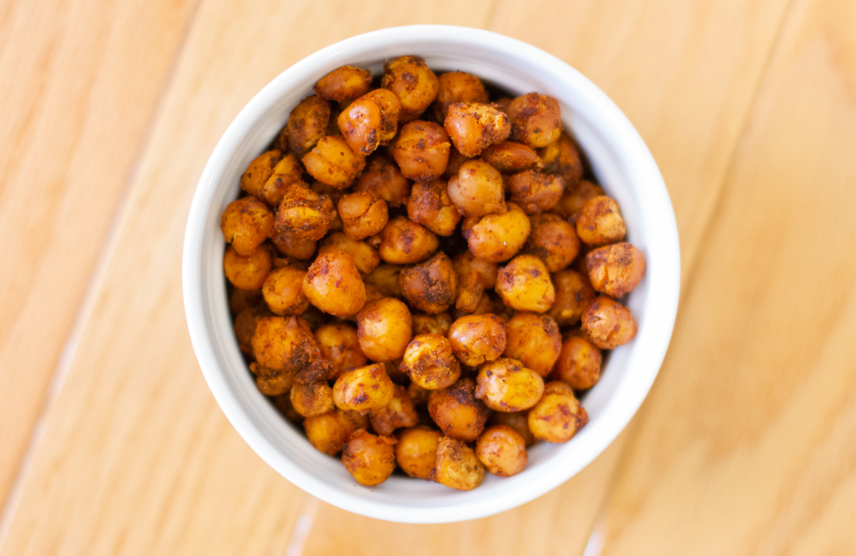 Sweet Curry Roasted Chickpeas